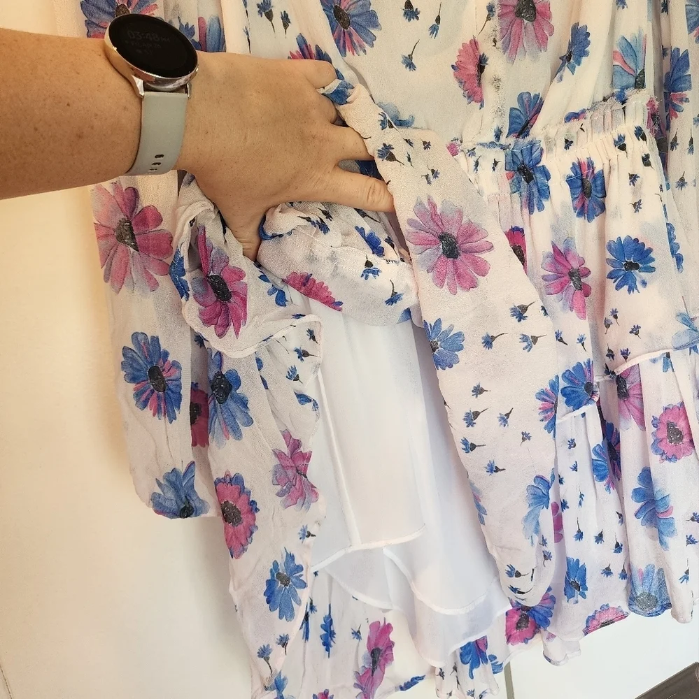 LoveShackFancy women's floral mini dress size large - Picture 7 of 10